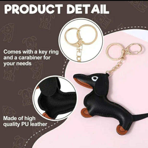 Dachshund Keychain Charm - Picture 2 of 6